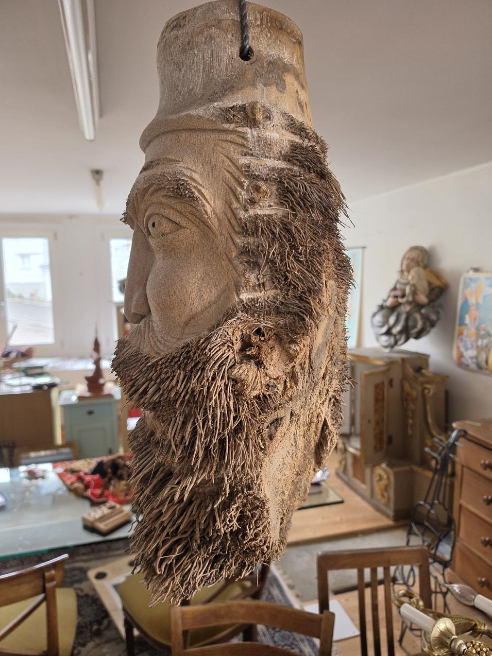 Skulpturen & Statuen: Holzskulptur "Kopf mit Bart" - Einzigartiges Unikat! – Gebraucht aus Mettlen von elios0888