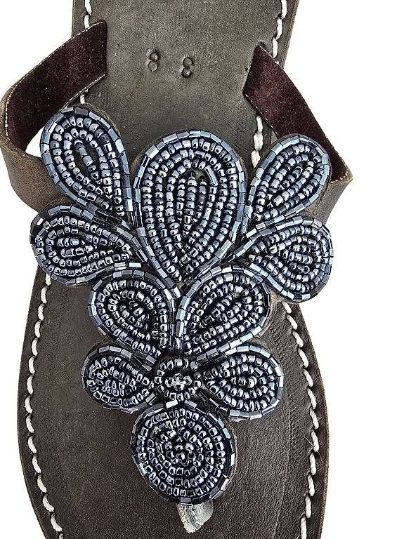 Damenschuhe: Handgemachte Leder-Sandalen - Anthrazit 38 – Neu und originalverpackt aus Brione s. Minusio von Littleninja 1