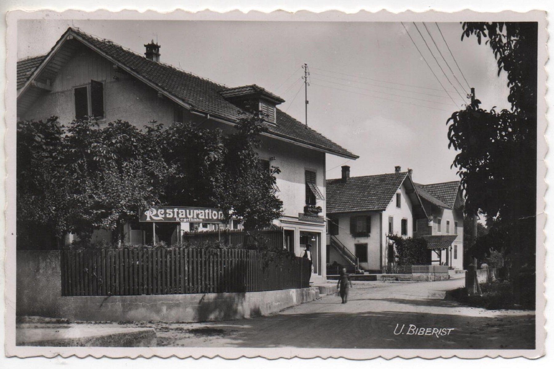 Cartoline postali: UNTER-BIBERIST Restaurant, Kegelbahn, Kolonialwaren – Nuovo (secondo la descrizione) da Jona venduto da philajona