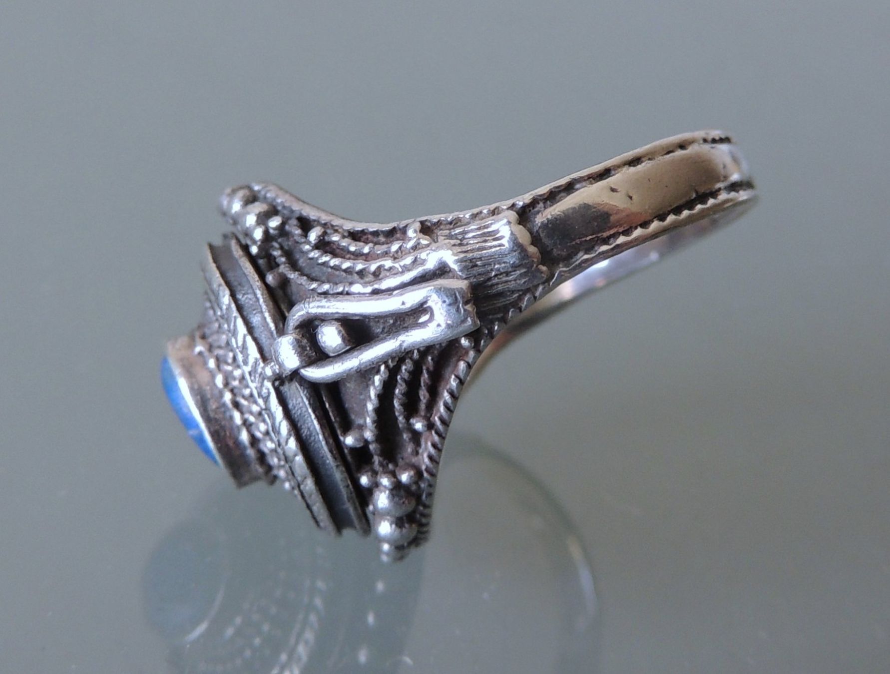 Ringe: Giftring Silber 925 Poison Ring Lapislazuli Gr. 54 – Gebraucht aus Waldenburg von schaller707 2