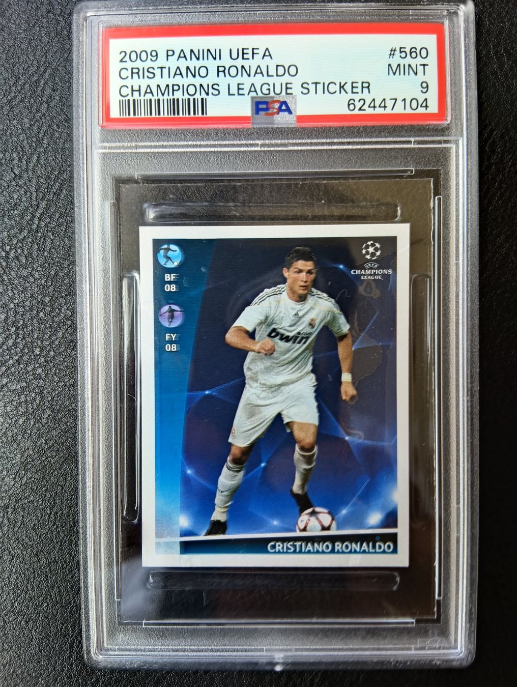 Panini Sammelbilder & Trading cards: 2009 Panini Christiano Ronaldo PSA 9 #560 – Gebraucht aus Steinen von antikesundseltenes