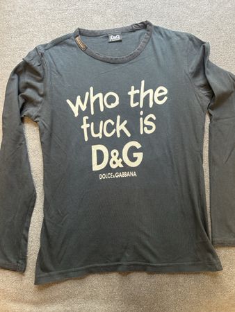 Vintage D&G Langarmshirt schwarz mit Aufdruck