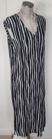 XS-SM 34-38 leichtes crinkle MAXIKLEID Sommerkleid Zebra