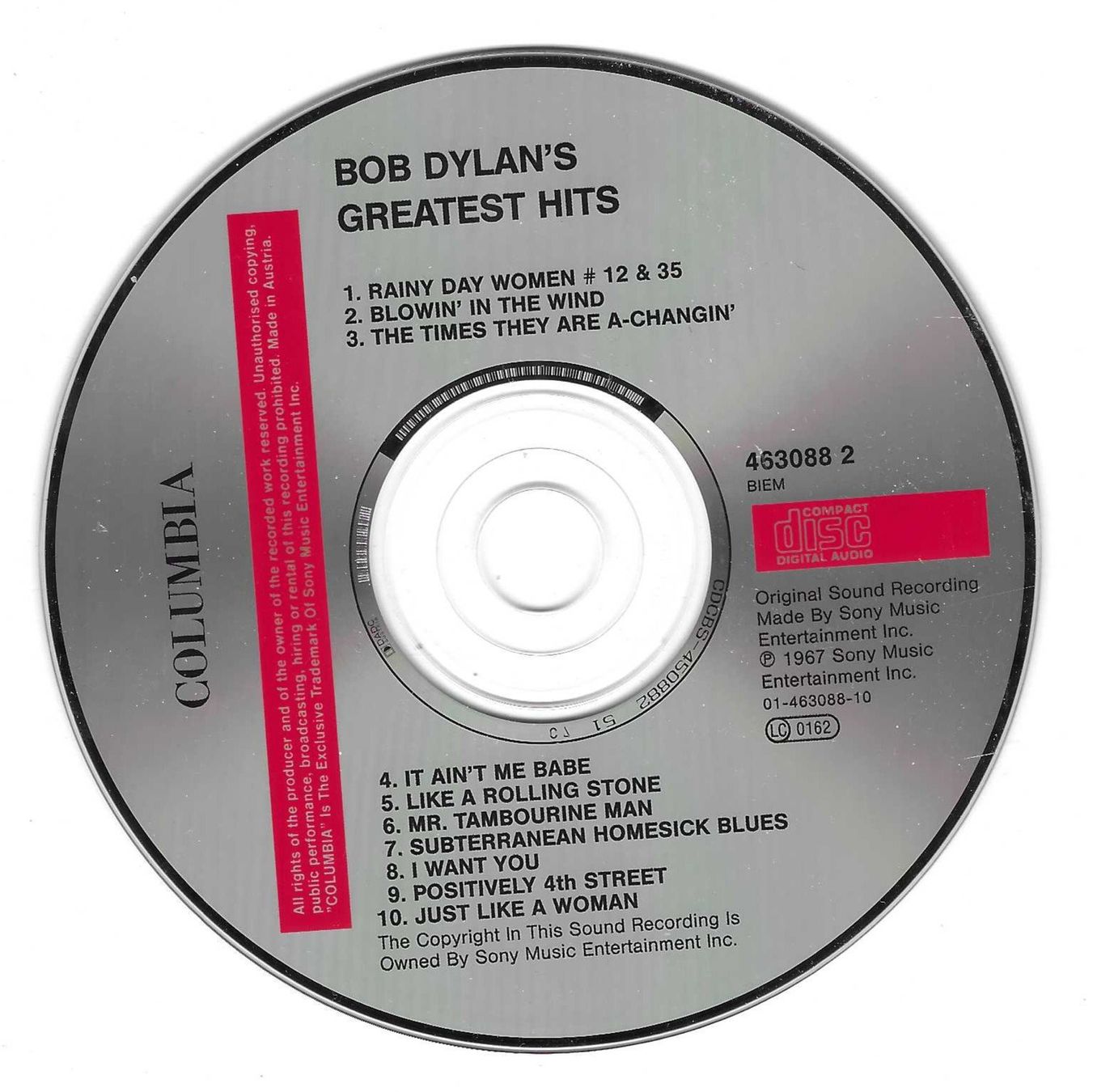 CD: BOB DYLAN  -  GREATEST HITS – Usato da Bex venduto da Giorgiob 2