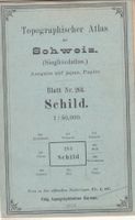 Topographischer Atlas Schild Schweiz