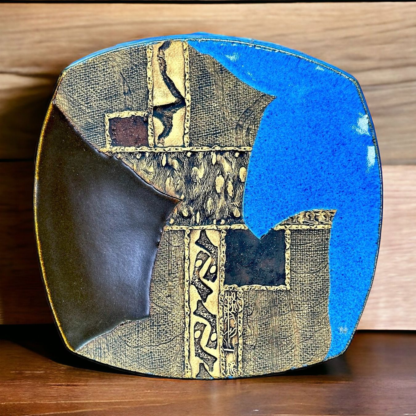 Teller: Assiette décorative vide poche en grés d'art signée GRM – Gebraucht aus Morges von MeeBee