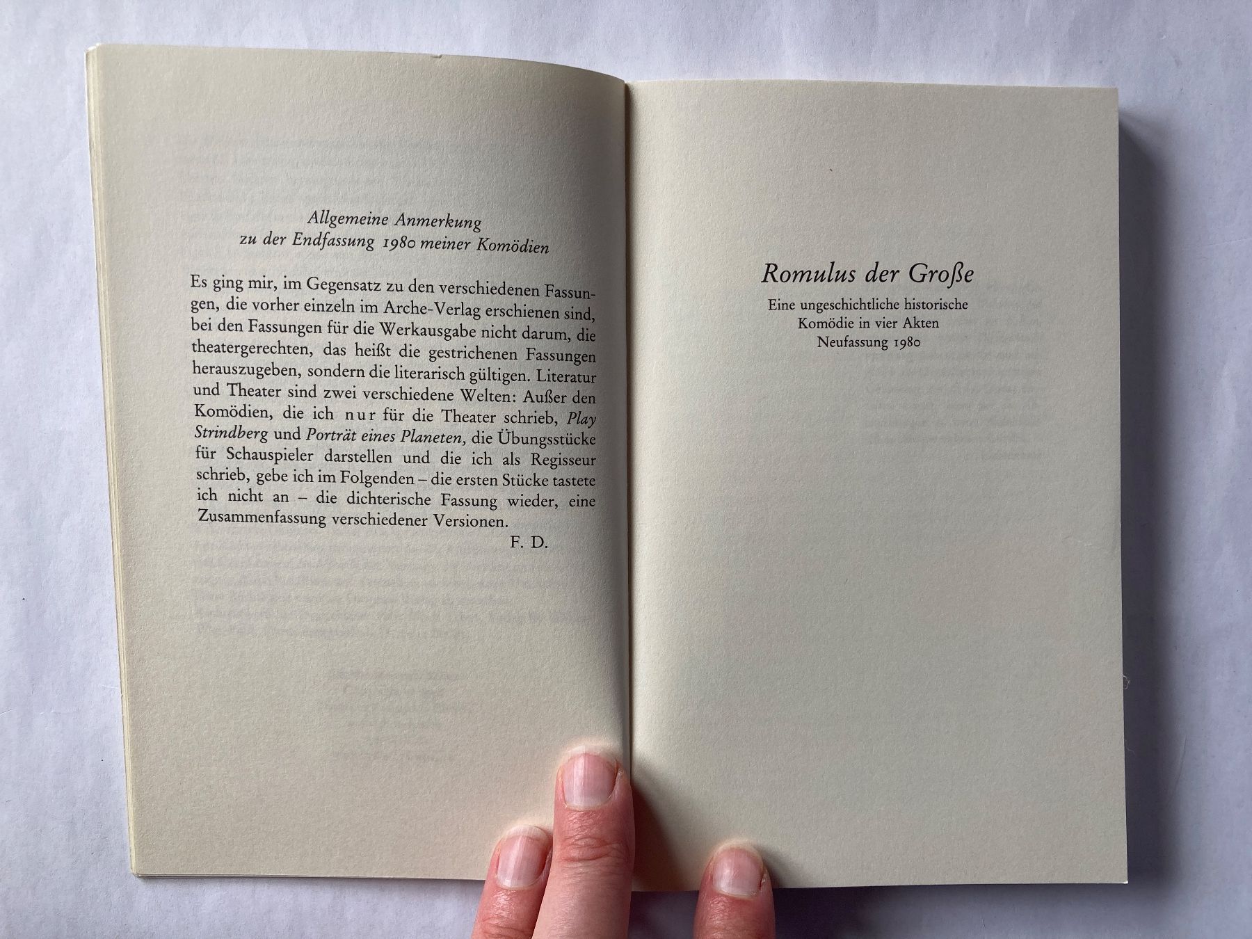 Bücher: Dürrenmatt: Romulus der Grosse, Komödie Theater – Gebraucht aus Bubendorf von Alpenheidi 5