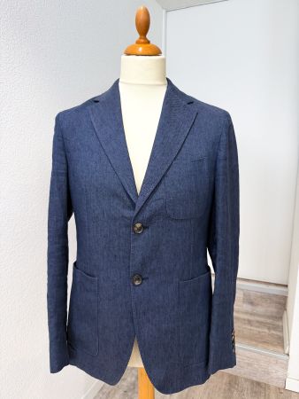Bally Herren Sakko Leinen Baumwolle Gr. 48 Made in Italy