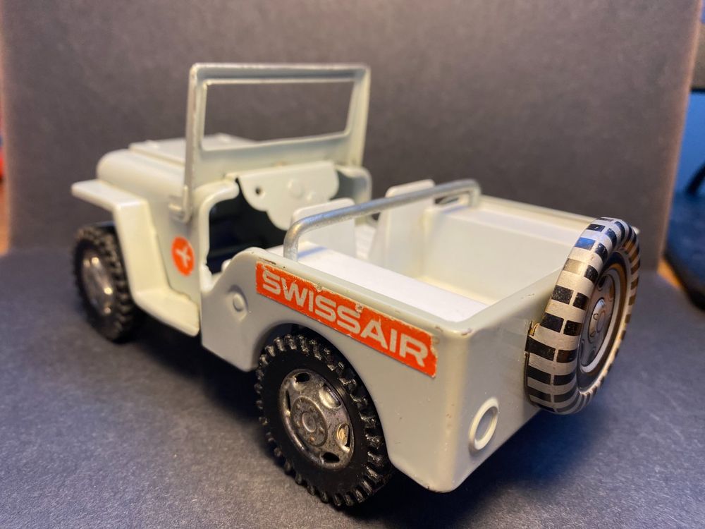 Jeep Swissair Blech Made in Japan 15 cm lang 2