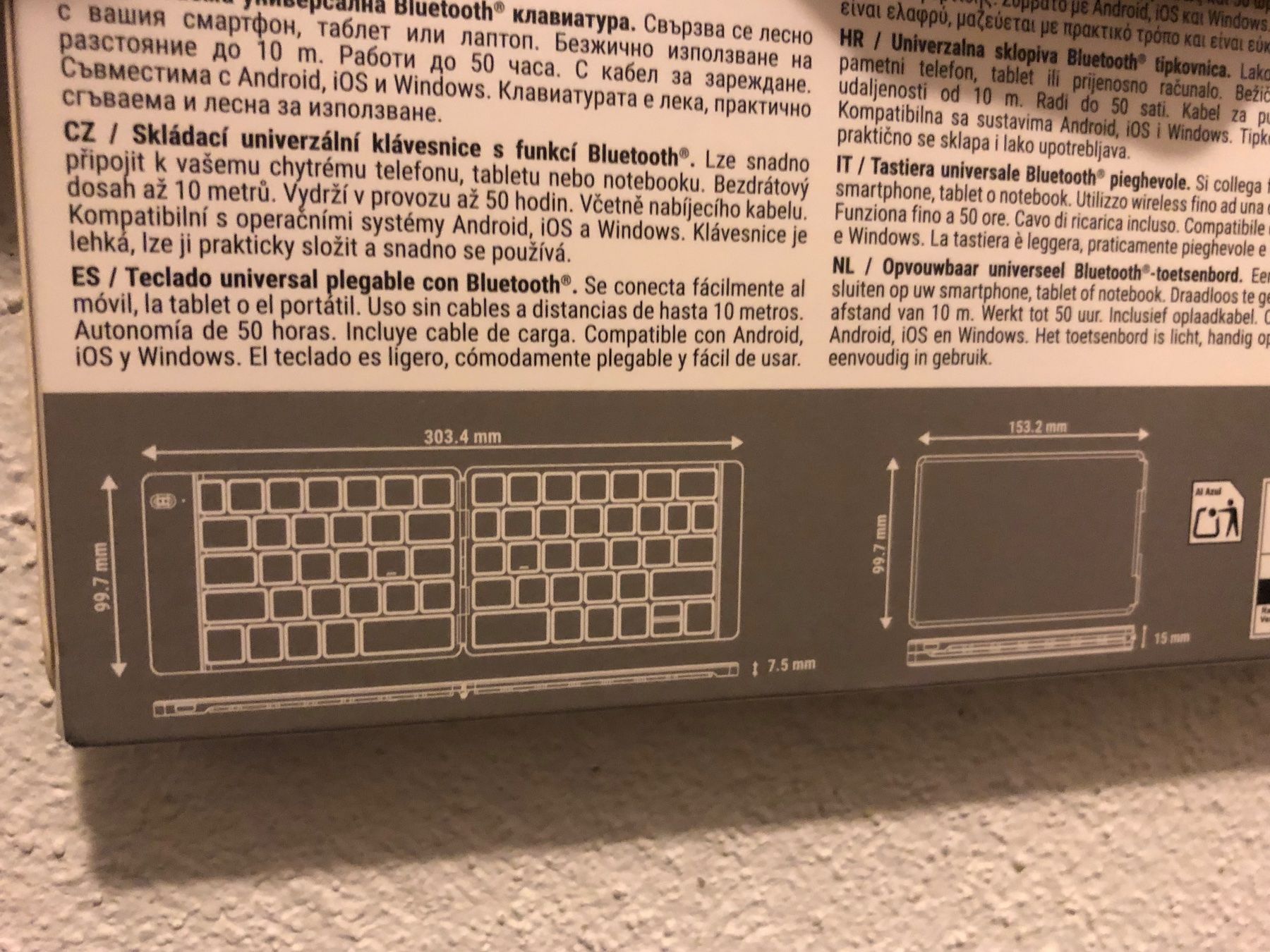 Tastiere: NEU OVP Faltbare Bluetooth Tastatur USB-C für PC oder Tablet – Nuovo e nell'imballaggio originale da Bibern SH venduto da Anuja_20 2
