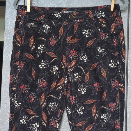 🐸 NILE SAMTHOSE S HOSE HERBSTMOTIV PFLANZEN JEANS WIE NEU