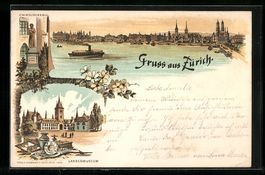 Litho Zürich, Zwinglidenkmal, Landesmus