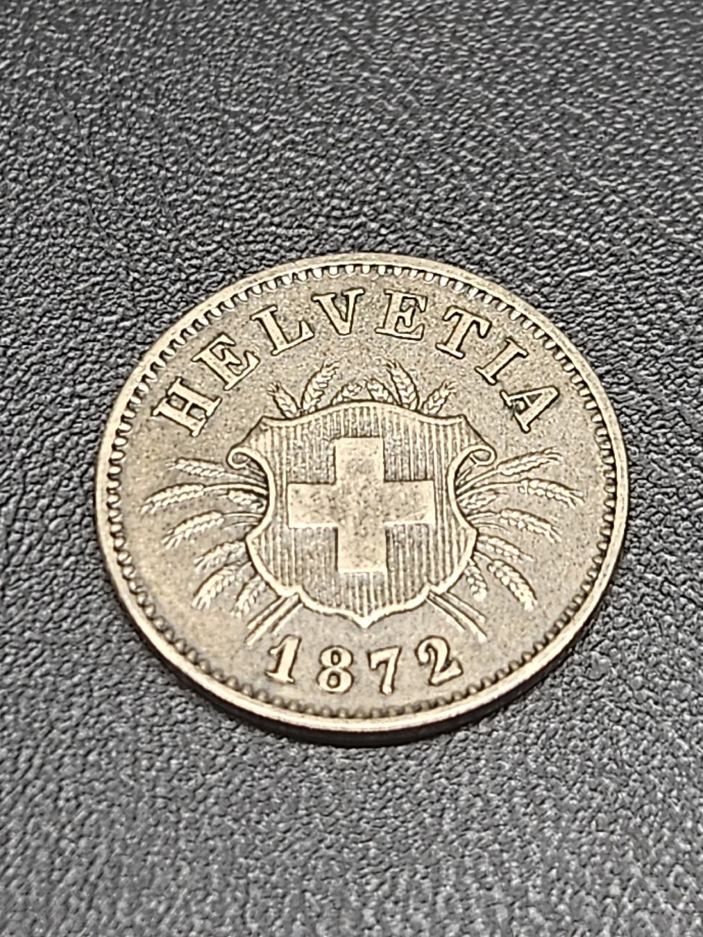 Tutti le monete: 5 Rappen 1872 – Usato da Pfäffikon ZH venduto da Melibol