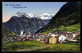 Simplon, Ortsansicht mit Tschuggmatthorn