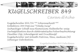 849.754 SCHERENSCHNITT 849 Caran d'Ache Goliath Blau M +Etui