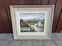 Ölgemälde mit Rahmen, Winterlandschaft, W.Spielmann sig.
