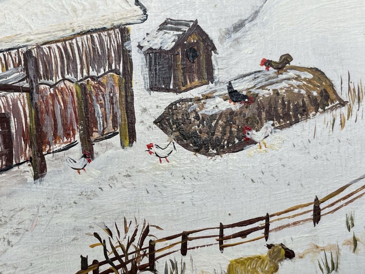 Dipinti: Winterbild Appenzell von W. Boss, – Usato da Baar venduto da Nini043 3