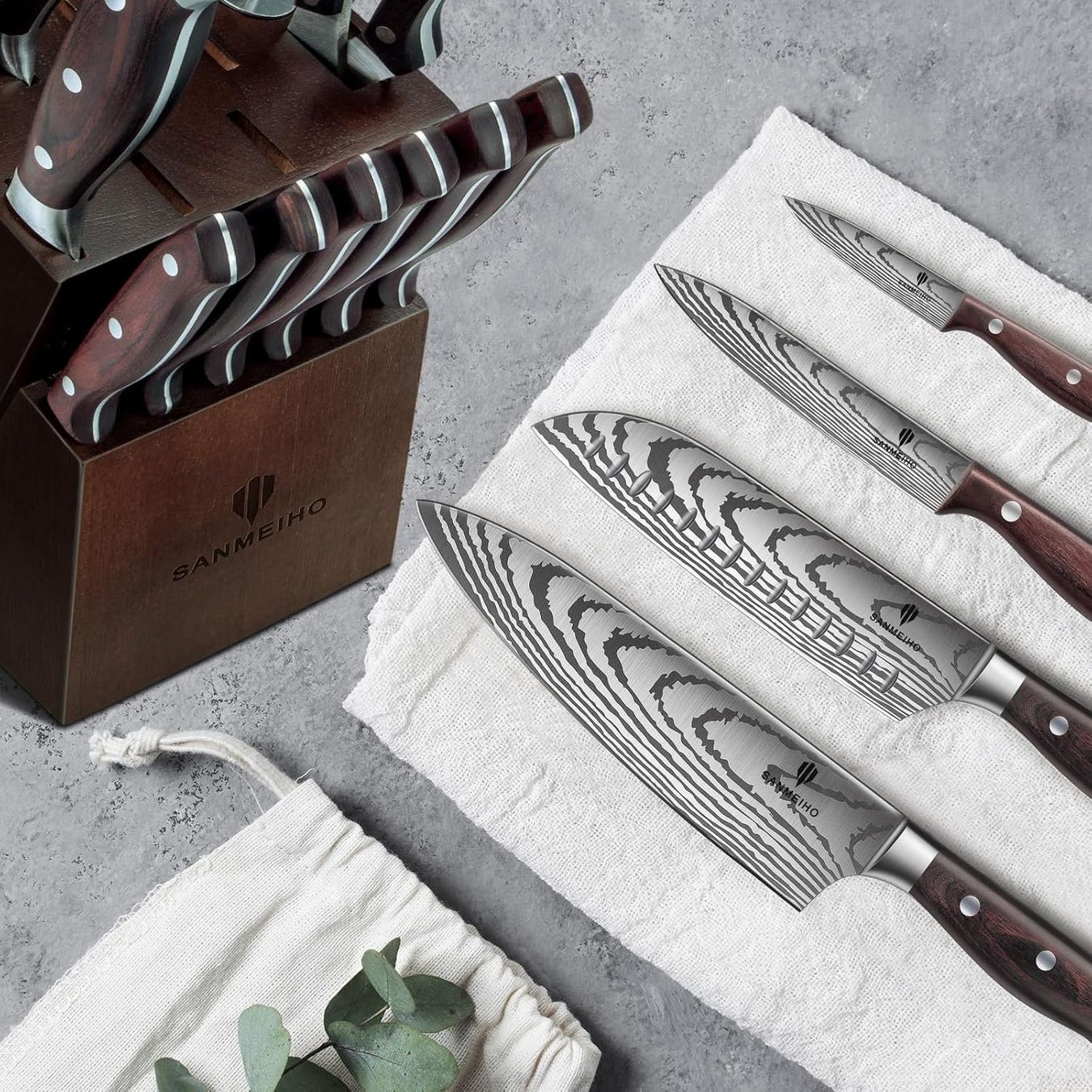 Coltelli: Messerset 16 tlg mit Messerblock Küchenmesser Set Profi – Nuovo e nell'imballaggio originale da Bremgarten b. Bern venduto da Meeegasales60 1
