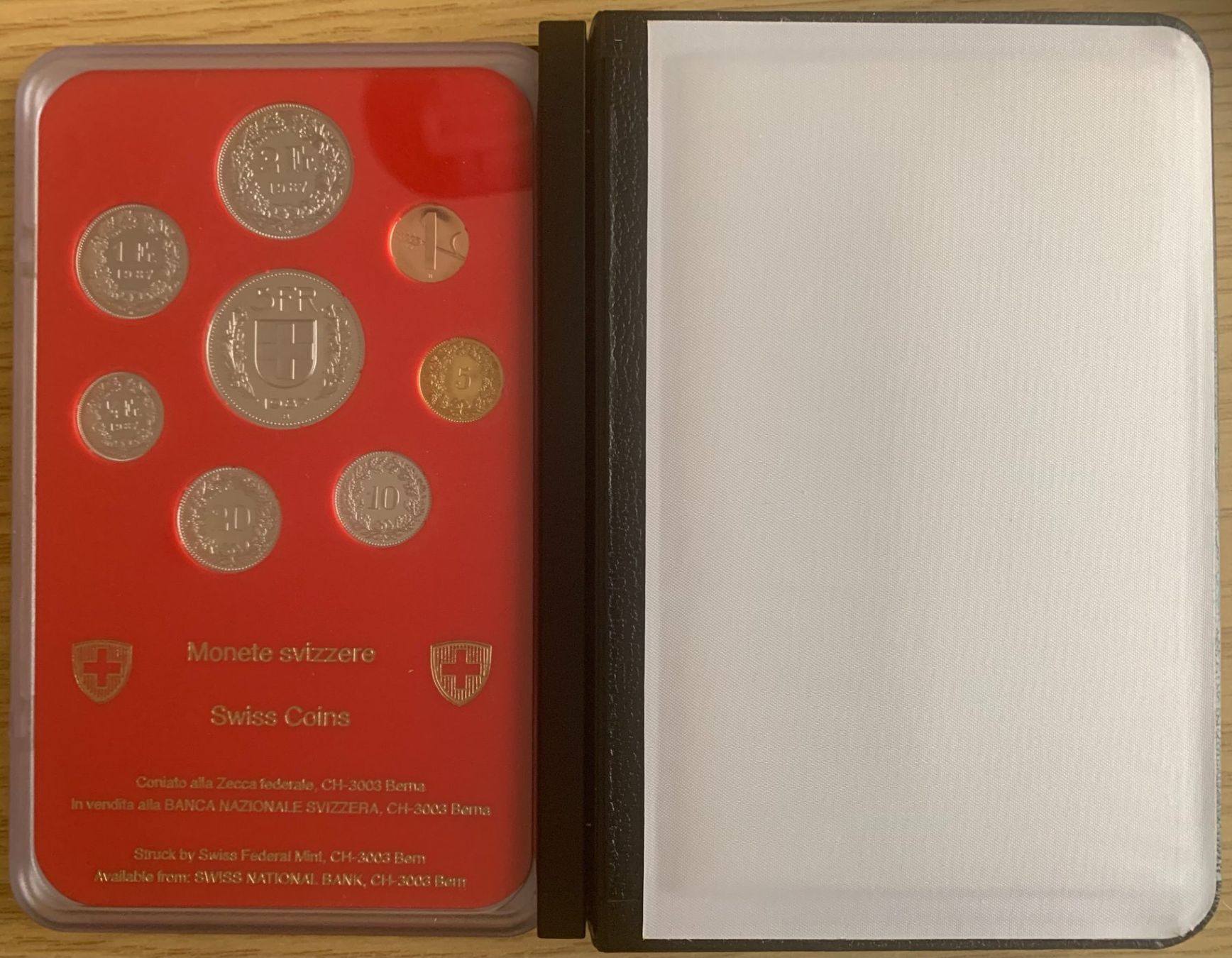 Tutti le monete: CH Münzsatz 1987 - polierte Platte / PP – Nuovo e nell'imballaggio originale da Gundetswil venduto da Egro01 1