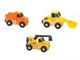 3 BAUFAHRZEUGE ZUG - FÜR HOLZEISENBAHNEN - BAUFAHRZEUGE