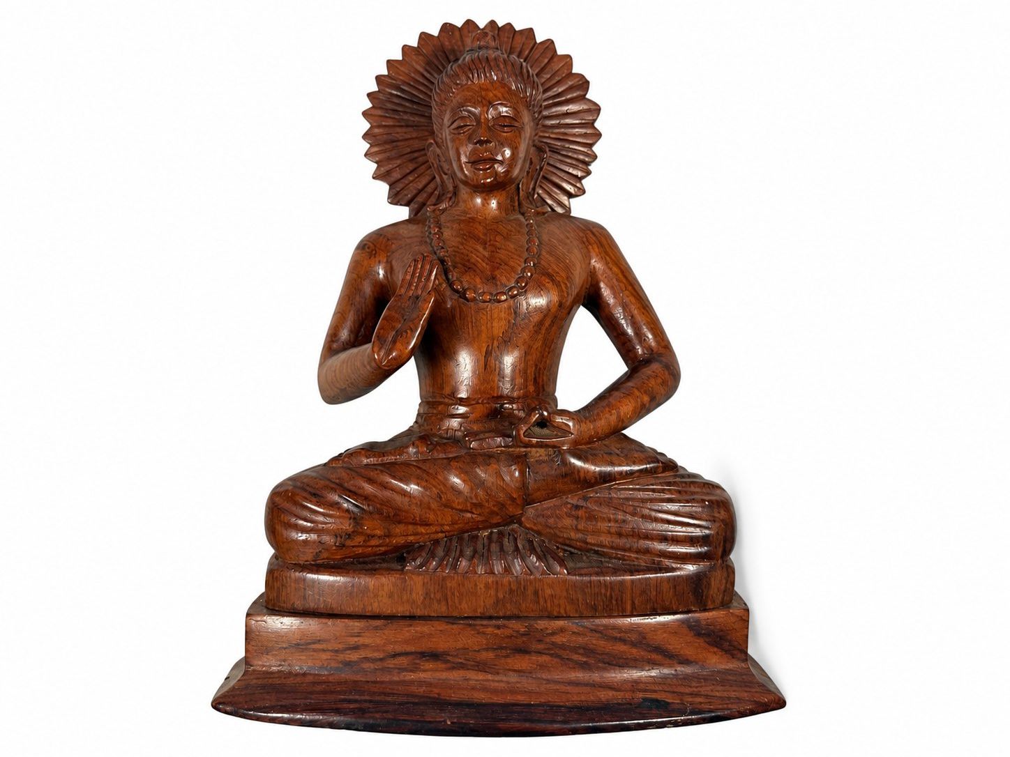 Skulpturen & Statuen: Sitzende Buddha-Holzfigur mit Strahlenkranz – Gebraucht aus Zollikerberg von lin_yc2n 5