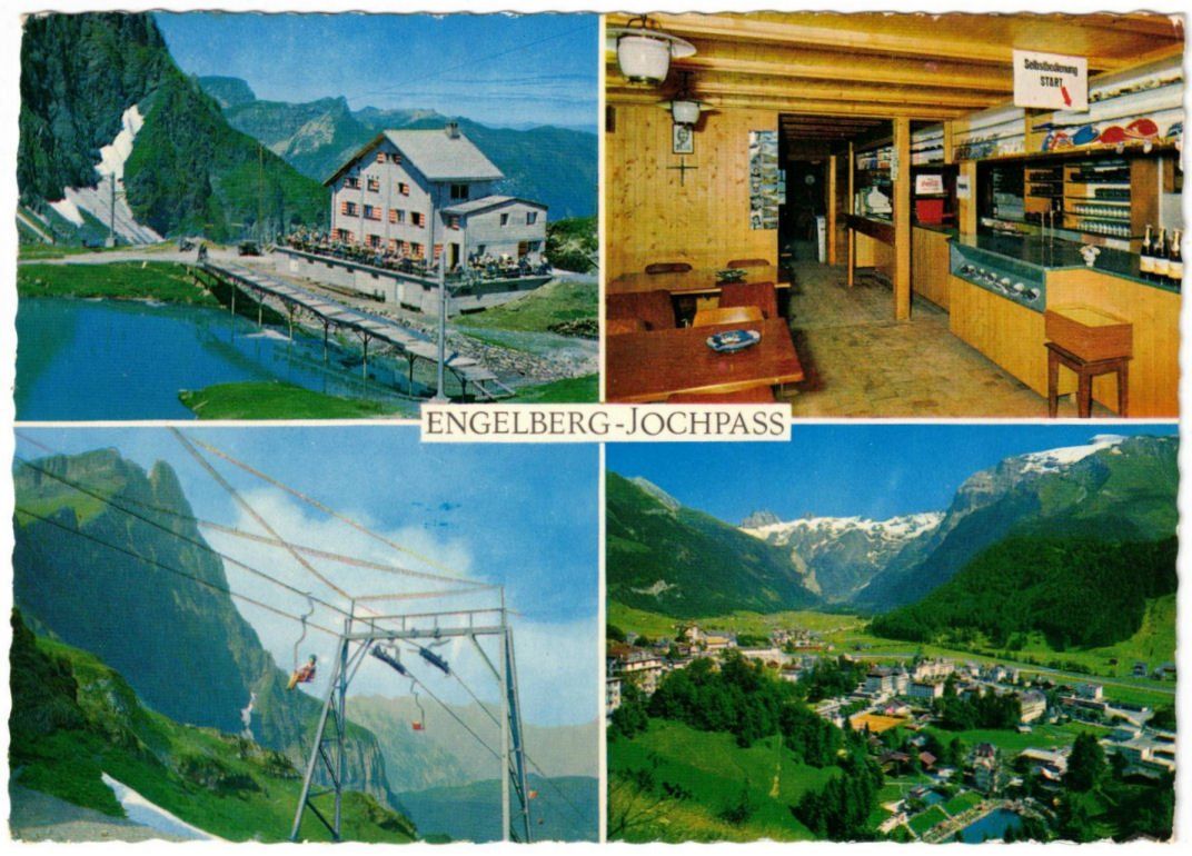 Cartoline postali: Engelberg - 4 Bild AK Jochpass – Usato da Binningen venduto da Mountainrider