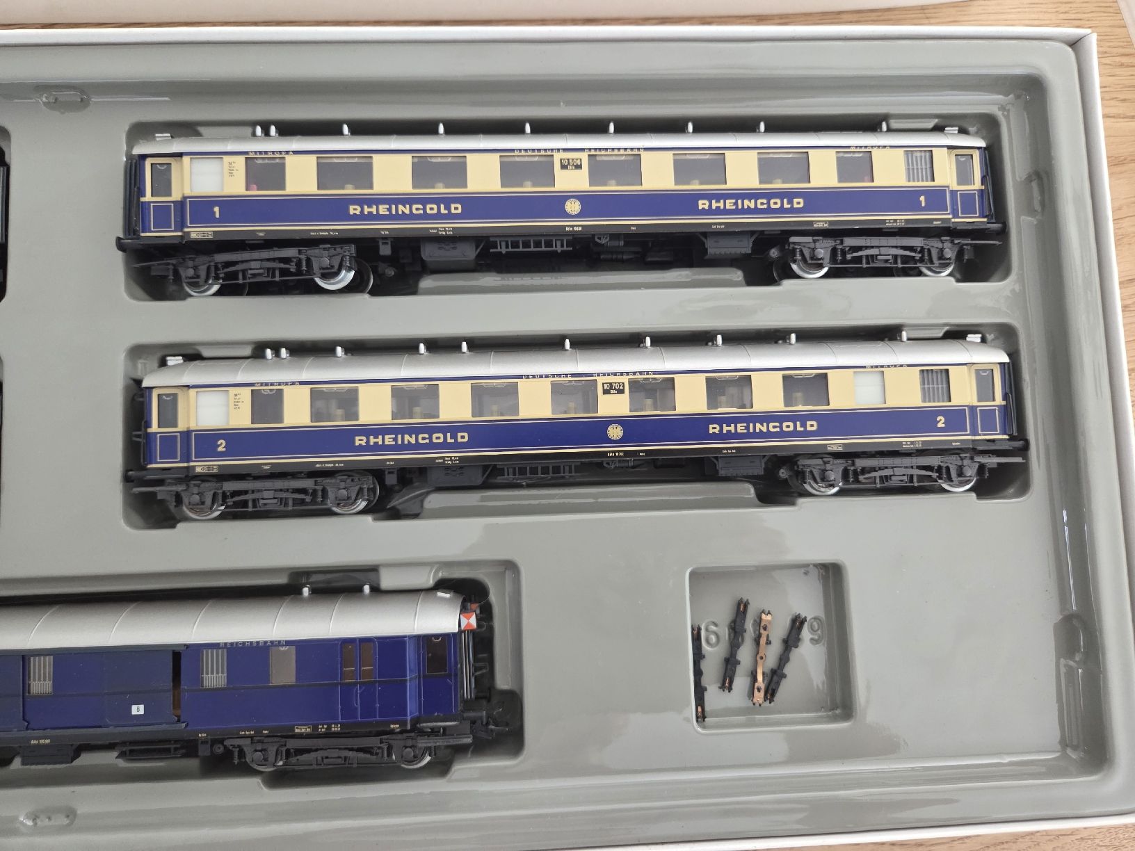 Märklin Modellini di ferrovie: Märklin 4228 wagen Set Rehiengold – Usato da Berikon venduto da TopLok1 6