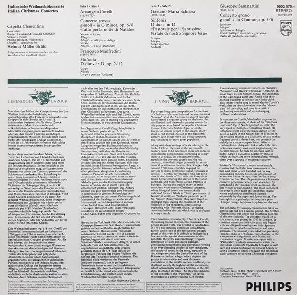 Dischi in vinile: Capella Clementina: Italienische Weihnachtskonzerte LP – Nuovo (secondo la descrizione) da Steinhausen venduto da Vilivinili 1