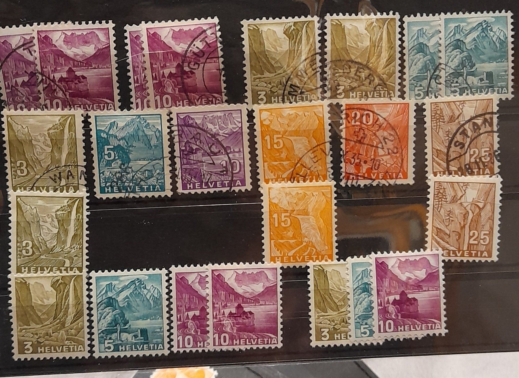 Alle Briefmarken: Lot 13 Landschaftsbilder – Gebraucht aus Balgach von SIMEON27