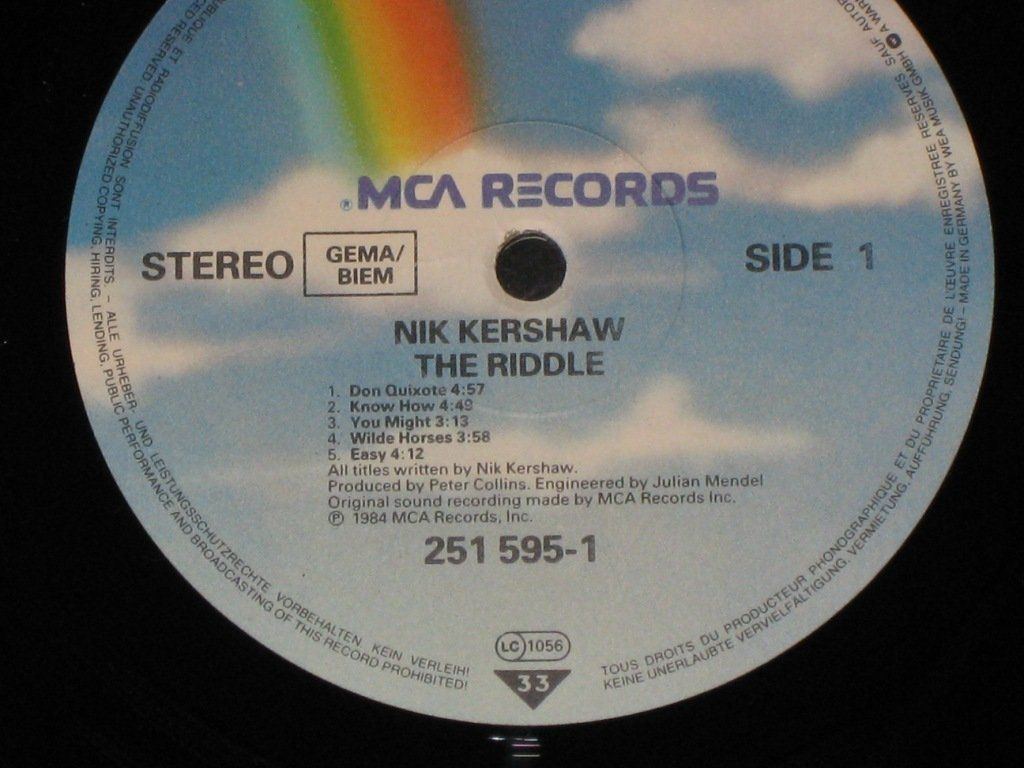 Vinyles: LP - NIK KERSHAW - THE RIDDLE – D'occasion à Steckborn par Quo7 1