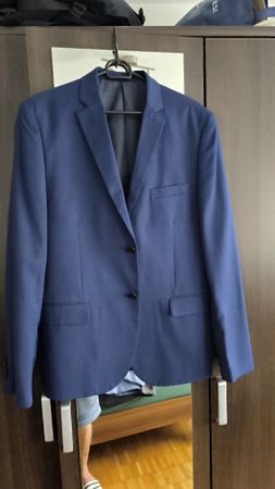 Herren Sakko, Grösse 52, Slim Fit, Blau - Top Zustand!