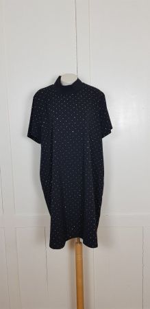 Kleid, schwarz, Zizzi, Glitzernieten, Gr. 50 52 54