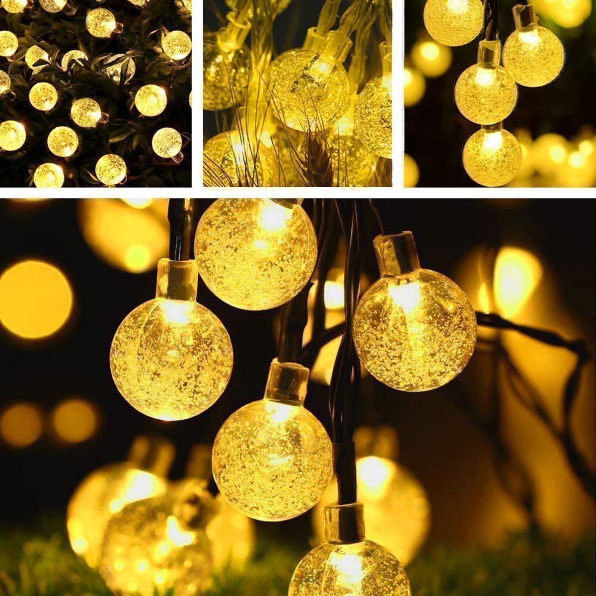 Ghirlande e barre luminose: Solar Garten Lichterkette Beleuchtung 6M – Nuovo (secondo la descrizione) da Thun venduto da Newnewshop 6