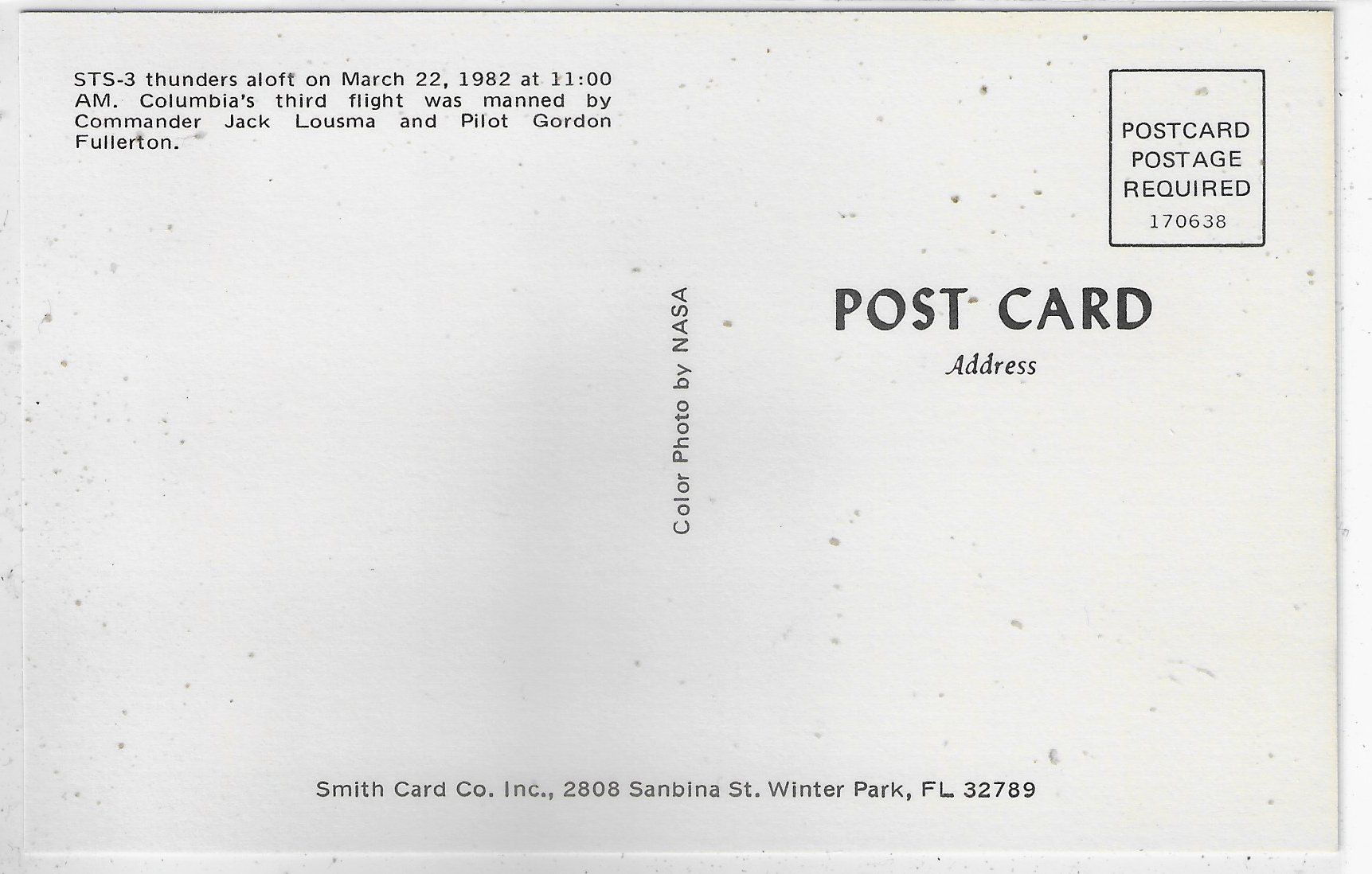 Cartoline postali: Columbia's third flight – Usato da Ettingen venduto da Kartenplanet 1