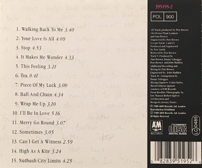 CD: Sam Brown – Stop! – Usato da Grüningen venduto da azulverde 1