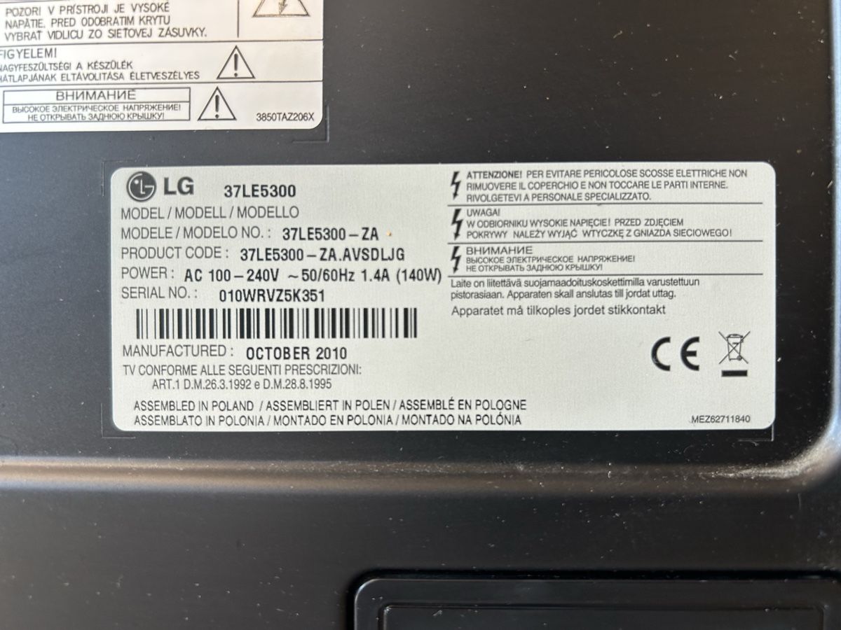 LG Televisori: LG TV 37 Zoll – Usato da Worb venduto da gleis2sozialwerk 2