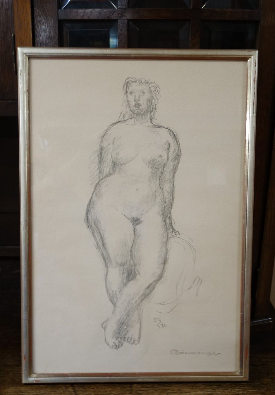 Poster & Bilder: Bleistiftzeichnung Akt Figur Dame, Bänninger – Gebraucht aus Basel von bk_brockibasel 1