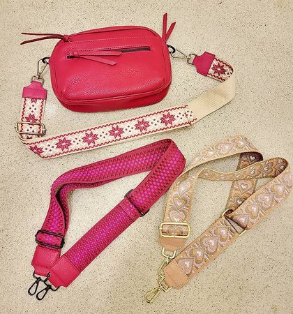 Umhängetasche Kunstleder pink neuwertig Handtasche