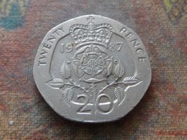 ROYAUME-UNI  20 Pence  1987