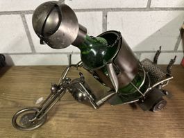 Weinhalter Motorrad Metall ohne Wein