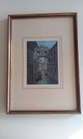 "SEUFZERBRUECKE" AQUARELL, HANDGEMALT,  EINGERAHMT/GLAS