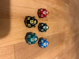 Set von 5 Magic the Gathering D20 Würfel