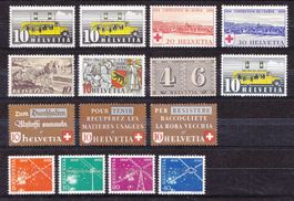1937-1952  Werbesätze+Einzelausgaben ** Postfrisch SBK 42Fr.