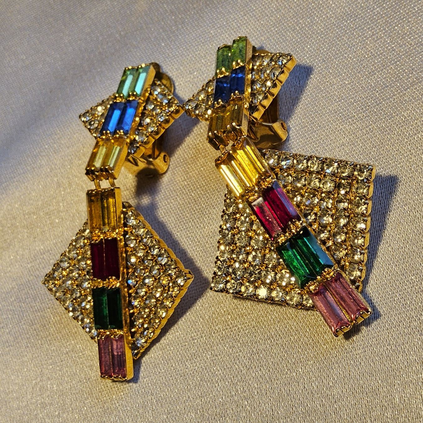 Orecchini pendenti & Orecchini a lobo: Top Vintage Strass Ohrclips, ca 1950 – Usato da Zürich venduto da Aleick 3
