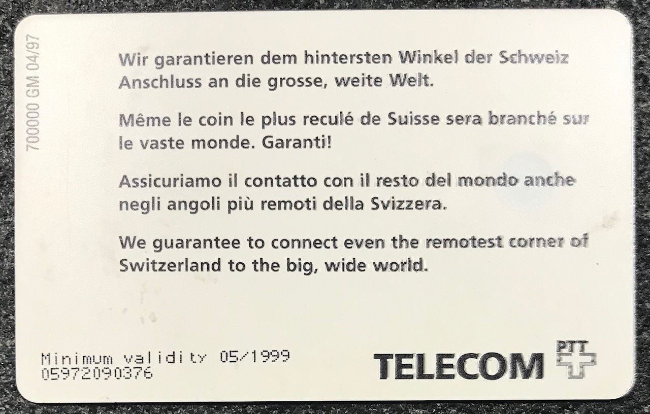 Swisscom Telefon- & Taxkarten: Swiss Telecom Garantiert Anschluss 20.00 – Neu und originalverpackt aus Rotkreuz von Parcore 1