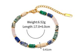 🌿 Boho-Armband mit echten Natursteinen – verstellbar