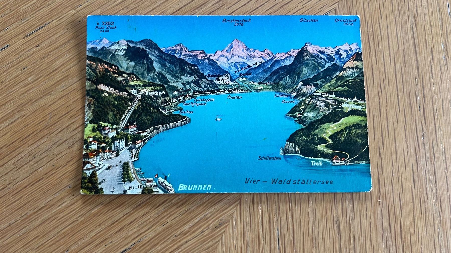 Cartoline postali: Alte Ansichtskarte Vierwaldstättersee, Brunnen – Usato da Schübelbach venduto da Dolly990_2