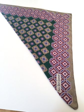 Yves Saint Laurent Foulard, Seide, handrolliert, 1960er