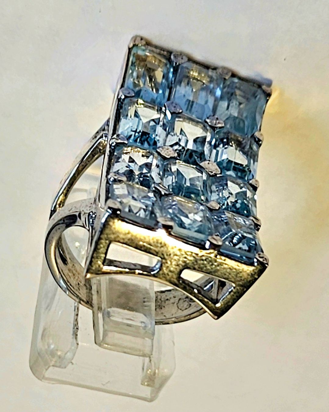 Anelli: Ring Silber blau Topas Steine Grösse 54 – Nuovo (secondo la descrizione) da Zürich venduto da adriben 8