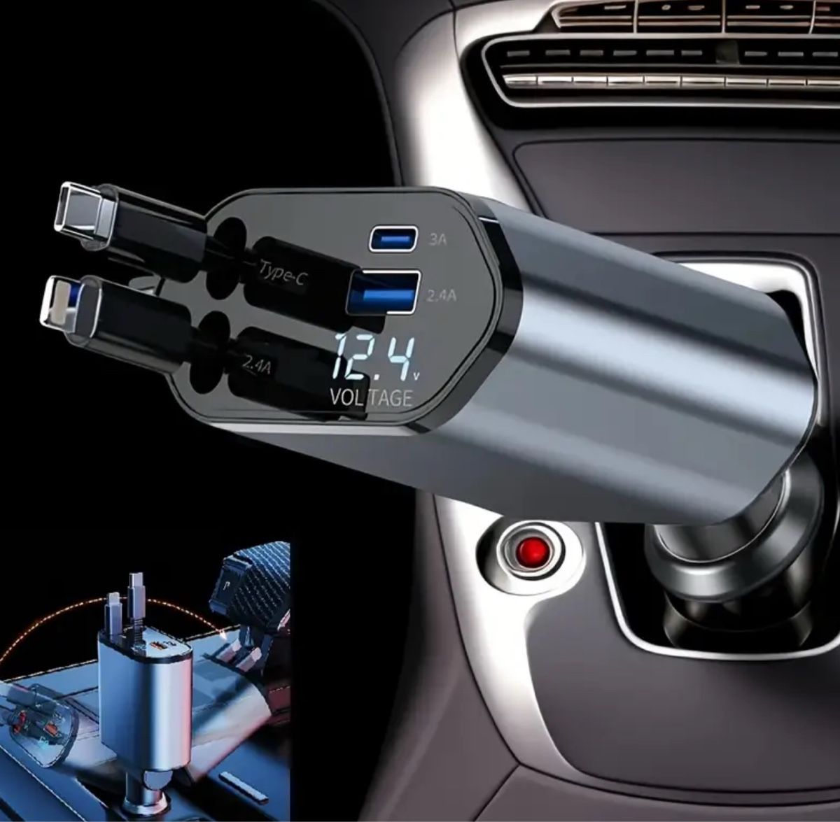 Chargements: Auto Ladegerät mit Kabel USB und Type C Anschluss! – Neuf avec emballage d'origine à Suhr par SchnapperCH 3